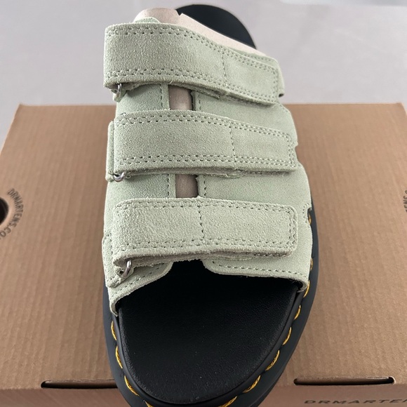 Dr. Martens Raine Slide Sandals in Sage Green - Picture 4 of 11